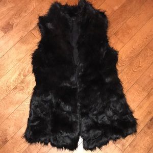 WHBM faux fur vest, XS